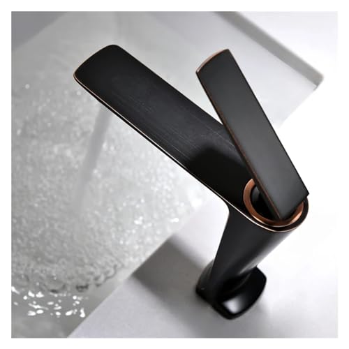 Robinet de salle de bains mitigeur or brossé pour lavabo et vasque de salle de bain