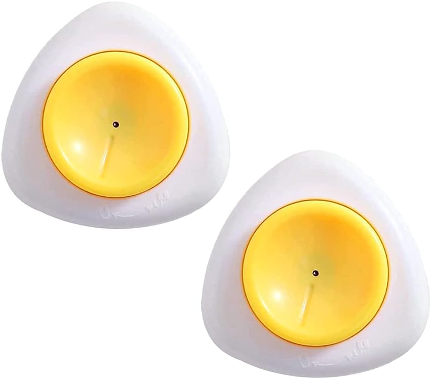 Perforador de huevo para huevos crudos, paquete de 2, con base magnética y bloqueo de seguridad, pelador de huevos duros, pinchador de huevos para