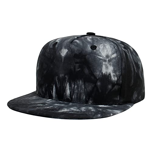 Baby Hip-Hop Hats Kids Boys Girls Solid Color/Tie-Dye Baseball Caps Toddler Outdoor Flat Brim Trend Hats