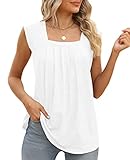 Bakoliza Womens Tops Dressy Casual Summer Shirts Casual Tank Tops for Leggings White