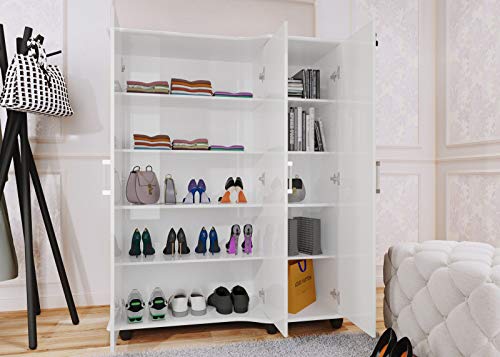 Armário Multiuso 3 Portas com Chave 1001 JB Bechara Branco