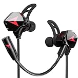 KASOTT Battle Buds Pro In-Ear Gaming Headset with Dual Microphone, Mute and Volume Control, Wired for Mobile Gaming, Switch, Xbox One, PS, PC (Black)
