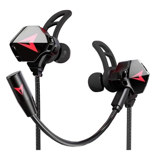 KASOTT Battle Buds Pro in-Ear Gaming Headset with Dual Microphone, Mute and Volume Control, Wired Earphones for Mobile Gaming, Nintendo Switch, Xbox One, PS, PC (Black)