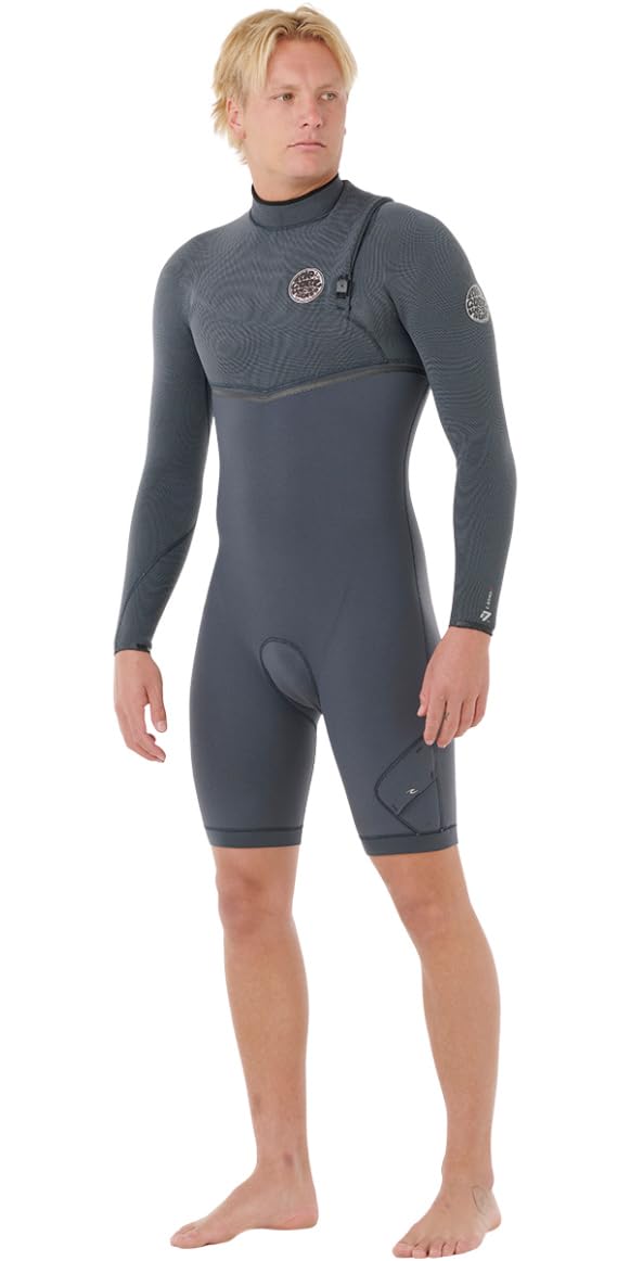 Rip Curl 2026 Męski E-Bomb 2 mm Zip Free Długi Rękaw Wiosna Garnitur - Żelazo