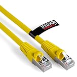 rhinocables CAT 6a Ethernet Cable | 10Gbps S/FT High-Speed & Large Bandwidth Data Transfer | Reliable LAN Network RJ45 Cable | Wi-Fi Broadband Cable for Seamless Gaming & Streaming (7m, Yellow)