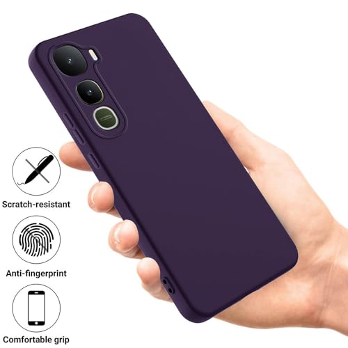 Image of Back Cover for Vivo Y400 5G / Y400 4G | Full Camera Protection | Premium Liquid Silicon Case | Flexible Bumper Case for Vivo Y400 5G / Y400 4G (Purple)