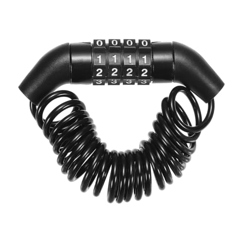 Alnicov 2 STK Helmschloss 1,5 m Fahrrad-Kabelschloss 4-stelliges Zahlenschloss für Fahrrad, Snowboard, Fahrradhelm, Motorradhelm