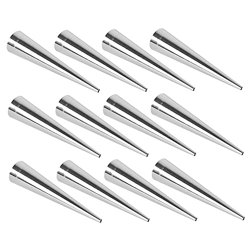 Garneck 30pcs Stainless Steel Croissant Molds Baking Cone Molds for Croissants Desserts and Bread Reusable Easy to Smooth for Non-stick Baking