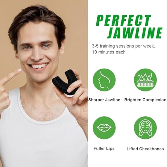 Jawline Exerciser for Men & Women,3 Resistance Jaw Trainer,Jaw Shark Toner,jaw trainer,Jawline Shaper,Target Your Chin & Cheekbones,Facial Exerciser for Beginner Intermediate Advanced