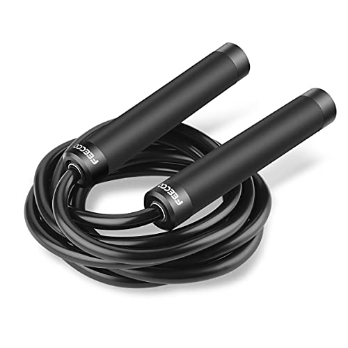 FEECCO Weighted Jump Rope 1 lb and 2 lb, Heavy Jump Rope for Men and Women, with Adjustable PVC Rope for Boxing, Muay Thai Training, Fitness, Crossfit Workout