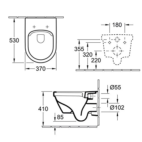 Wand-WC spülrandlos Villeroy & Boch Omnia Architectura