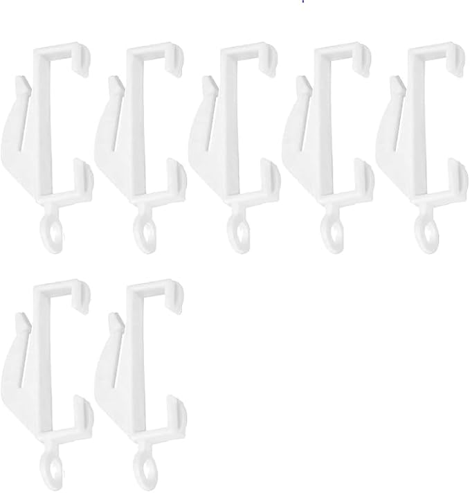 Dzina 40 Pack Curtain Glider Hooks Grip Fit Integra Decorail Sturdy