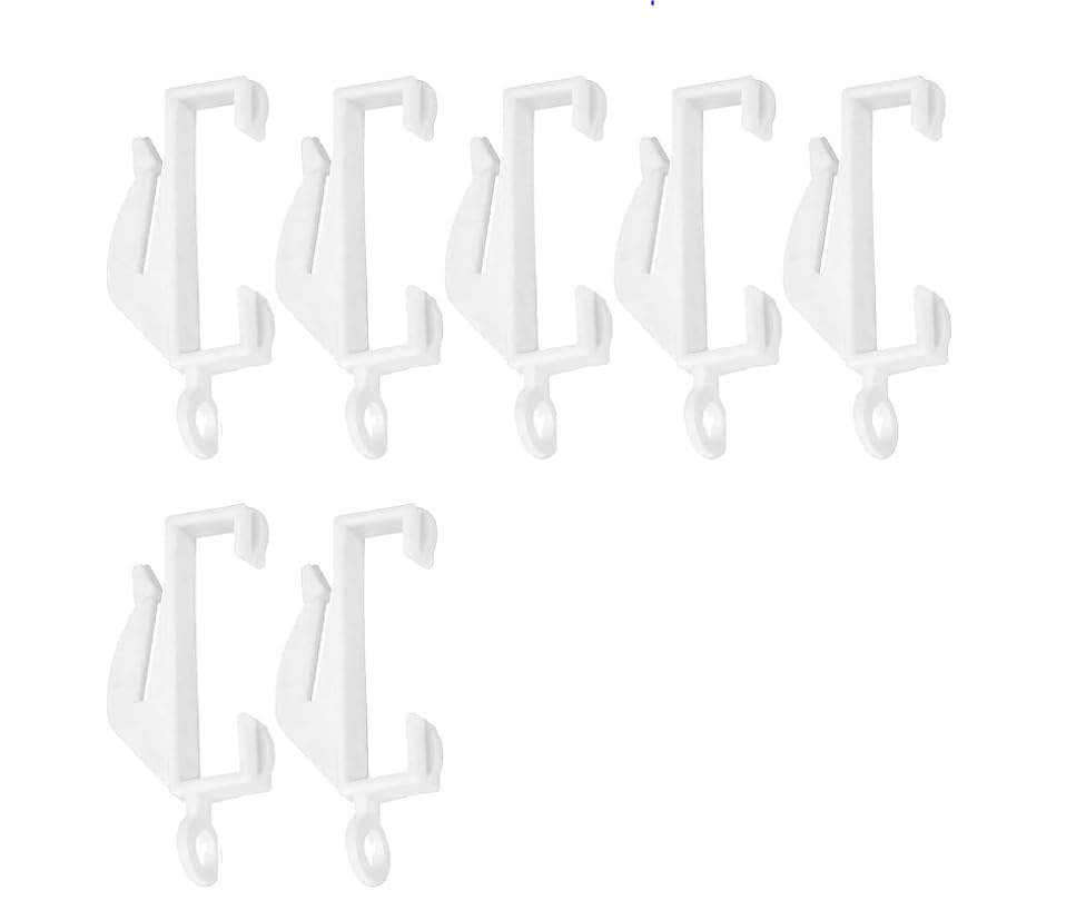 Dzina 40 Pack Curtain Glider Hooks Grip Fit Integra Decorail Sturdy