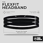 Tough Headwear Thin Elastic Headbands, Sports Headbands for Women & Men - Mens Workout Headband - Running or Soccer Headband - 6-Pack - Image 3