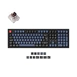 Keychron K10 Pro QMK/VIA Custom Wireless Mechanical Keyboard, Hot-Swappable ISO UK Layout Full Size 108 Keys Programmable RGB Backlit Brown Switch, Bluetooth/USB-C Wired for Mac Windows Linux
