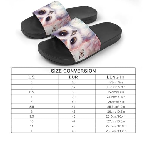 Owl Is Sitting in A Tree House Sandals Non-Slip Bathroom Slippers Beach Summer Shoes for Men Women2