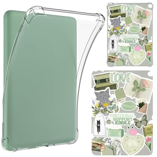 KIRZAX Funda Kindle Paperwhite 7 Pulgadas, Silicona Anti-arañazos Transparente para 12ª Gen 2024 & Colorsoft, con Tarjeta de Lectura