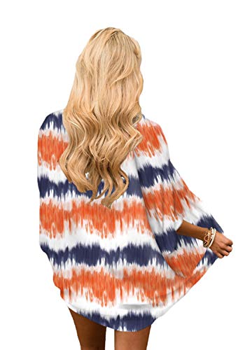 CASURESS Women's Cardigan-Sheer Kimono Loose Summer Floral Print Cover Ups3