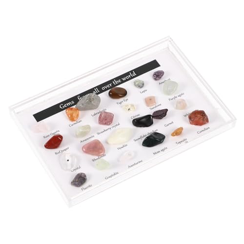 PLAFOPE Mineral Stone Ornaments 24pcs Irregular Stone Decor for Desktop Decorative