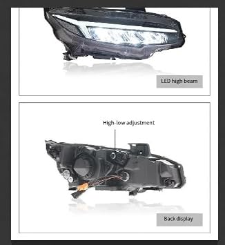 Headlights Assemblies For Civic 10th Gen Led Headlights 2016 2017 2018 2019 2020 2021 All LED Light Source Refit For Dragon Wings LED Daily Bottom Light