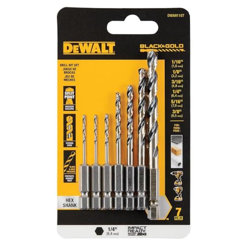 DW 7PC B&G HEX Shank Set