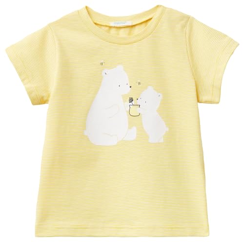 United Colors of Benetton T-Shirt 3QFNA104E, Giallo 902, 56 Bimbo