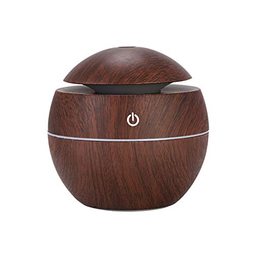 Difusor De Aromas Ultrassônico 7 Cores Terapia 130ml Marrom Sleepwell