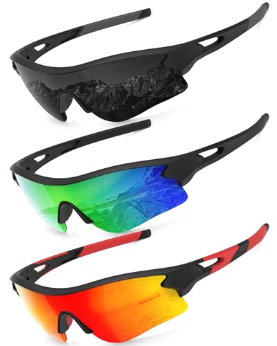 KALIYADI Sports Sunglasses Polarized Sunglasses-Men: Mens Sun Glasses with UV400 for Golf Running Fishing