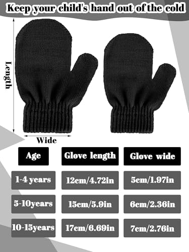 Boao 5 Pairs Kids Mittens Toddler Stretch Full Finger Knitted Gloves Winter Warm Gloves for Boys and Girls Supplies3