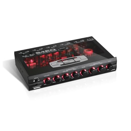 Sound Storm Laboratories S4EQ 4 Band Pre Amp Car Equalizer with Gold Plated Front Rear and Subwoofer Outputs