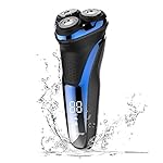 Hatteker Electric Shaver Rotary Razor for Men Cordless Beard Trimmer with Pop-up Trimmer Rechargeable