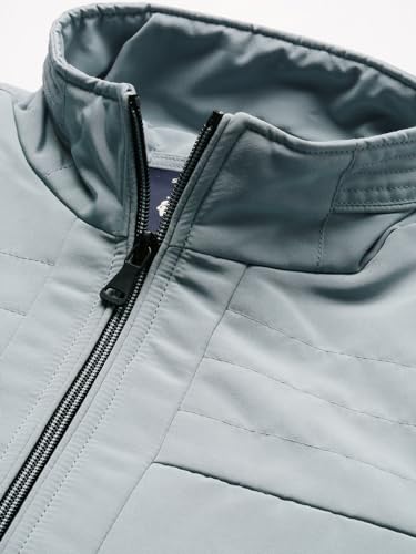 Image of SHOWOFFFF Men Solid Bomber Jacket | Mock Collar Full Sleeves Nylon Jacket for Mens | Slim Fit Regular Length Jacket for Men's
