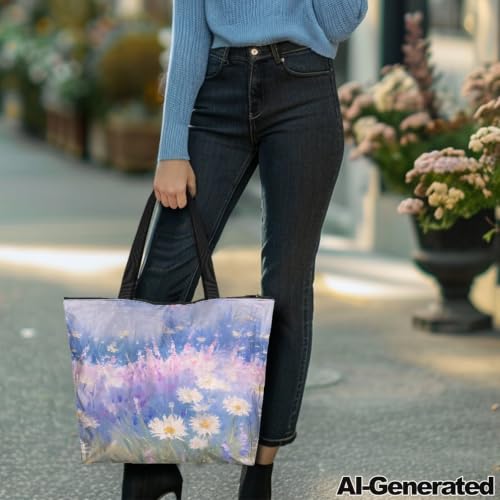 Image of Art Lover Zippered Tote Bag Waterproof Large Work Tote Bags, Artwork Women's Purse Handbags Travel Totes