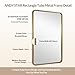 ANDY STAR 24x32 INCH Gold Bathroom Mirror, Brushed Brass Mirror, Rounded Rectangle Mirrors, Anti-Rust SUS304, Tube Metal Framed, 1’’ Deep Wall Mounted Vertically/Horizontal