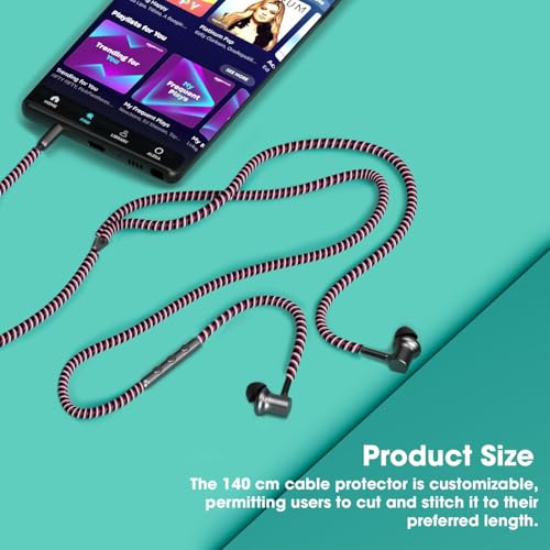 Image of Sounce Spiral Cable Protector, 1.7 Meter Charging Cable Protection Data Cable Protective Sleeve, Cord Saver, Cable Protective Cover for Earphone, Data Wire Cable, Durable PVC Material, Red (Pack of 3)