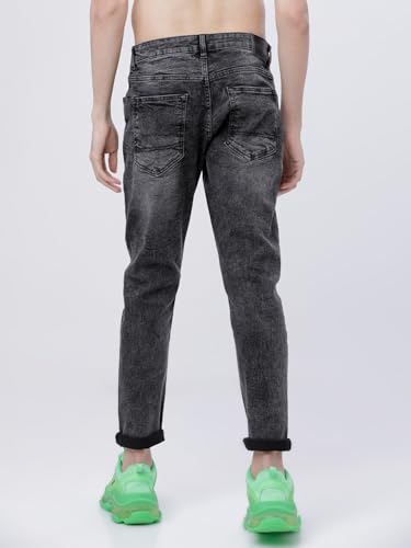 Image of Highlander Mens Tapered Fit Denim Jeans for Man|Regular Length|Mid-Rise|Stretchable Fabric for Comfort fit| Jeans for Man | Men Jeans