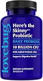 Lovebug Here's The Skinny | Helps with Constipation, Gas, Bloat & Digestive Upset | Multi-Strain Probiotics 10 Billion CFU, 30 Count