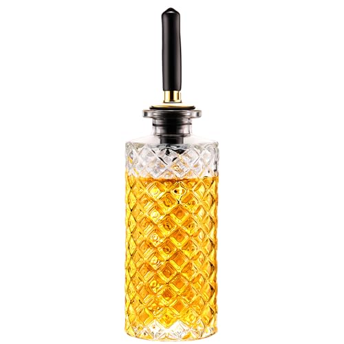 gegewawa Glass Coffee Syrup Dispenser Bottles 5 OZ, Simple Syrup Bottles with Metal Pour Spout, Syrup Dispenser for Coffee Bar Accessories for Maple Honey Syrup Oil and Sauces