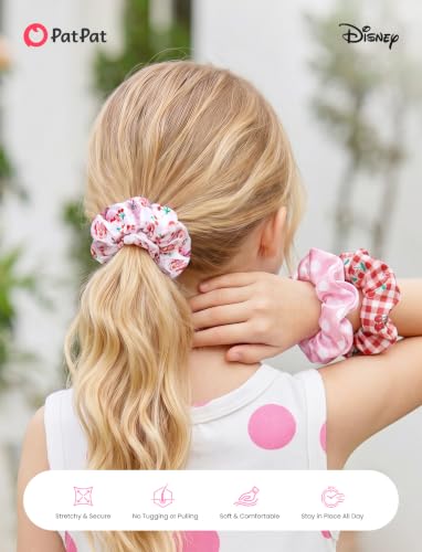 Image of Disney Minnie Mouse Scrunchies for Girls, 3PCS Satin Hair Ties & Ponytail Holders, Cute Hair Accessories for Kids, No Damage No Crease Scrunchies, Birthday Gifts for Toddler Girls