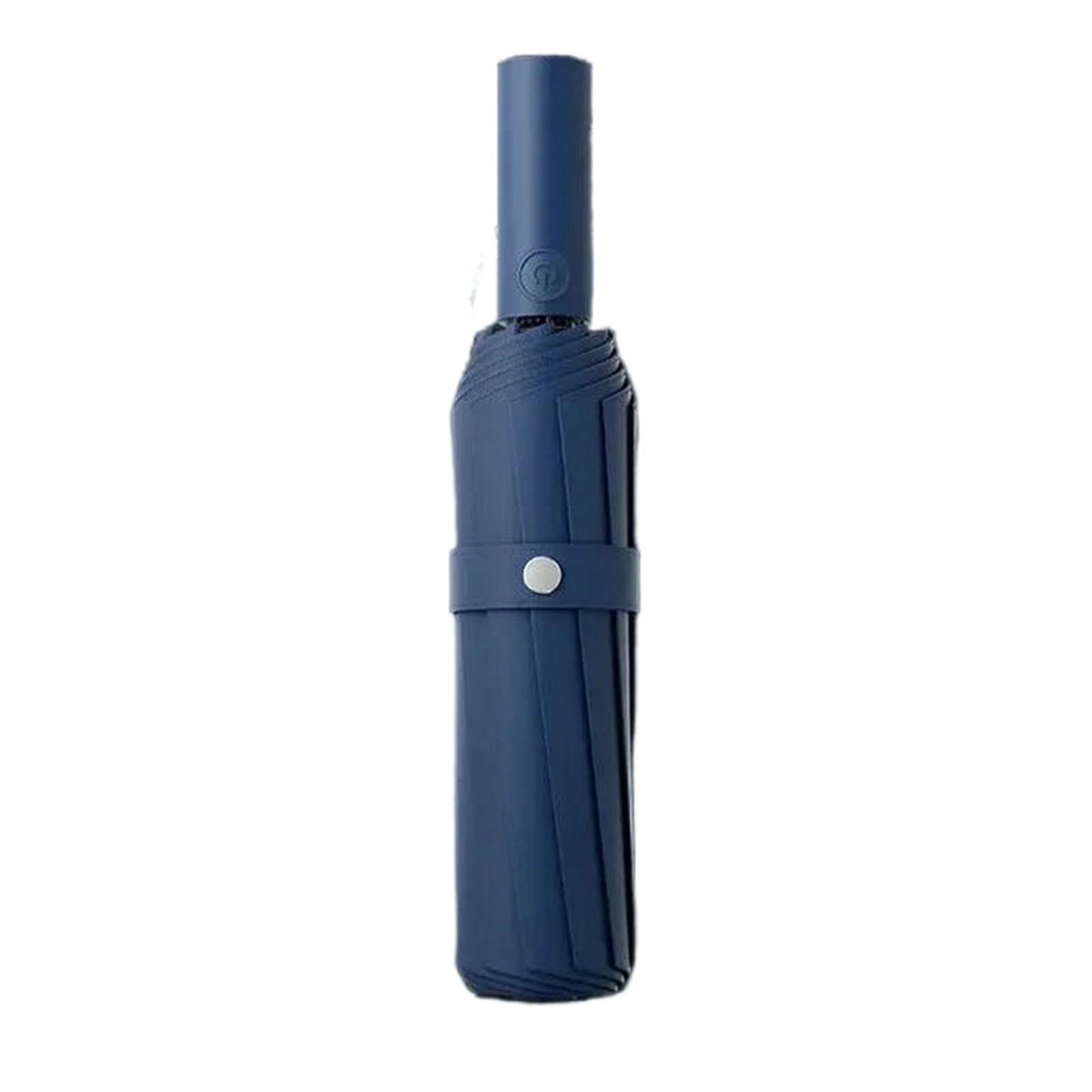 Gyios Men's Blue Umbrella Stormproof Windproof Compact For – 288 Reinforced Fibreglass Ribs, Automatic Folding,Sun Travel Rain Umbrella