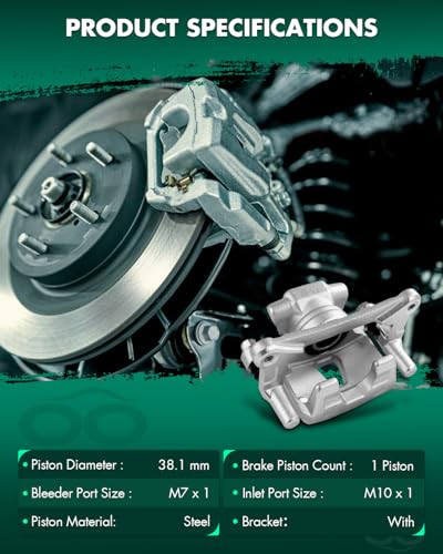 Image of SCITOO 19B2933 Rear Left Disc Brake Caliper w /Bracket Fit For Mitsubishi For Endeavor 2004-2008 2010-2011, Single Piston
