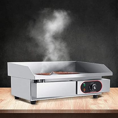 Elektrische Grillplatte ，Kommerzieller Elektrischer Tischgrill Edelstahl Aufsatzgrill Grillplatte Teppanyaki Tischgrill Für Küche/Geschäft ，55X45X23Cm Nützlich – Bild 8