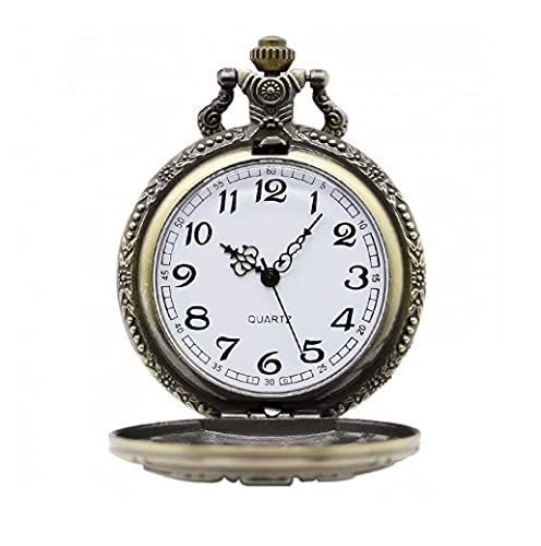 Image of AUGEN Pocket Watch Metal Keychain Dad Retro Vintage for Gifting With Key Ring Anti-Rust (Pack Of 1)