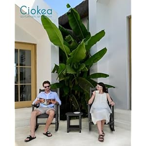 Oversized Rocking Chair Outdoor HDPE Poly Rocking Chair All Weather Porch Rocker for Deck Patio Balcony 380lbs Black