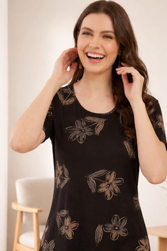 Image of CLOUD SOFT Stylish Women's Short Nighty | Premium Rayon Fabric | Soft Comfortable Everyday Night Dress - CS5002
