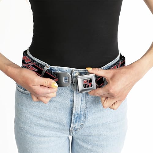 Image of Dodge Seatbelt Buckle Belt, Dodge Challenger RT Emblem Carbon Fiber Stripe