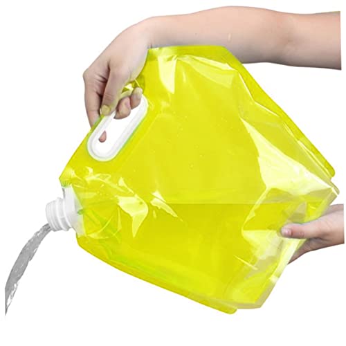 TOBBOMEY 2pcs Foldable Water Bag Portable Car Water Carrier Container for Camping Hiking Picnic Bbq Made of Food-grade Pe Easy to Carry with Handle Four Colors