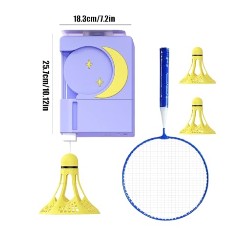Máquina de entrenamiento de bádminton portátil con lazo elástico ajustable para pisos 5