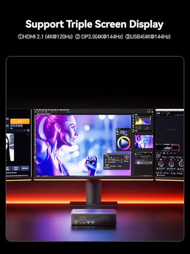 Image of MINISFORUM MS-A1 Workstation Barebone Version Without CPU /RAM /SSD /OS, HDMI /DP /USB-C Triple Display Mini PC, 2x2.5G LAN Port, 4X PCIe SSD Slot, Support AMD AM5 Socket CPU /Discrete Graphics Cards