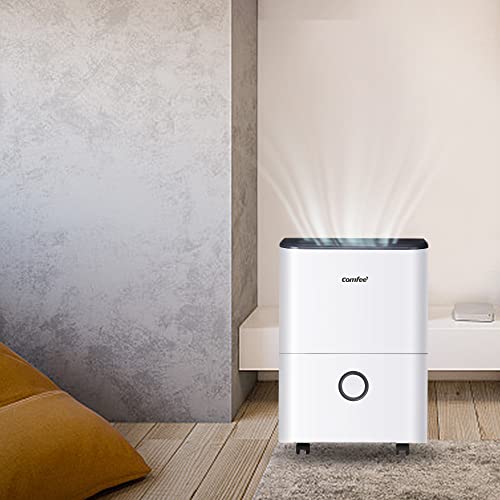 COMFEE' Luftentfeuchter 16L,Raumgröße ca. 80m³(32m²),entfeuchter mit 3 Betriebsarten,24H Timer,Wassertank 3L,MDDF-16DEN7 – Ansicht 2
